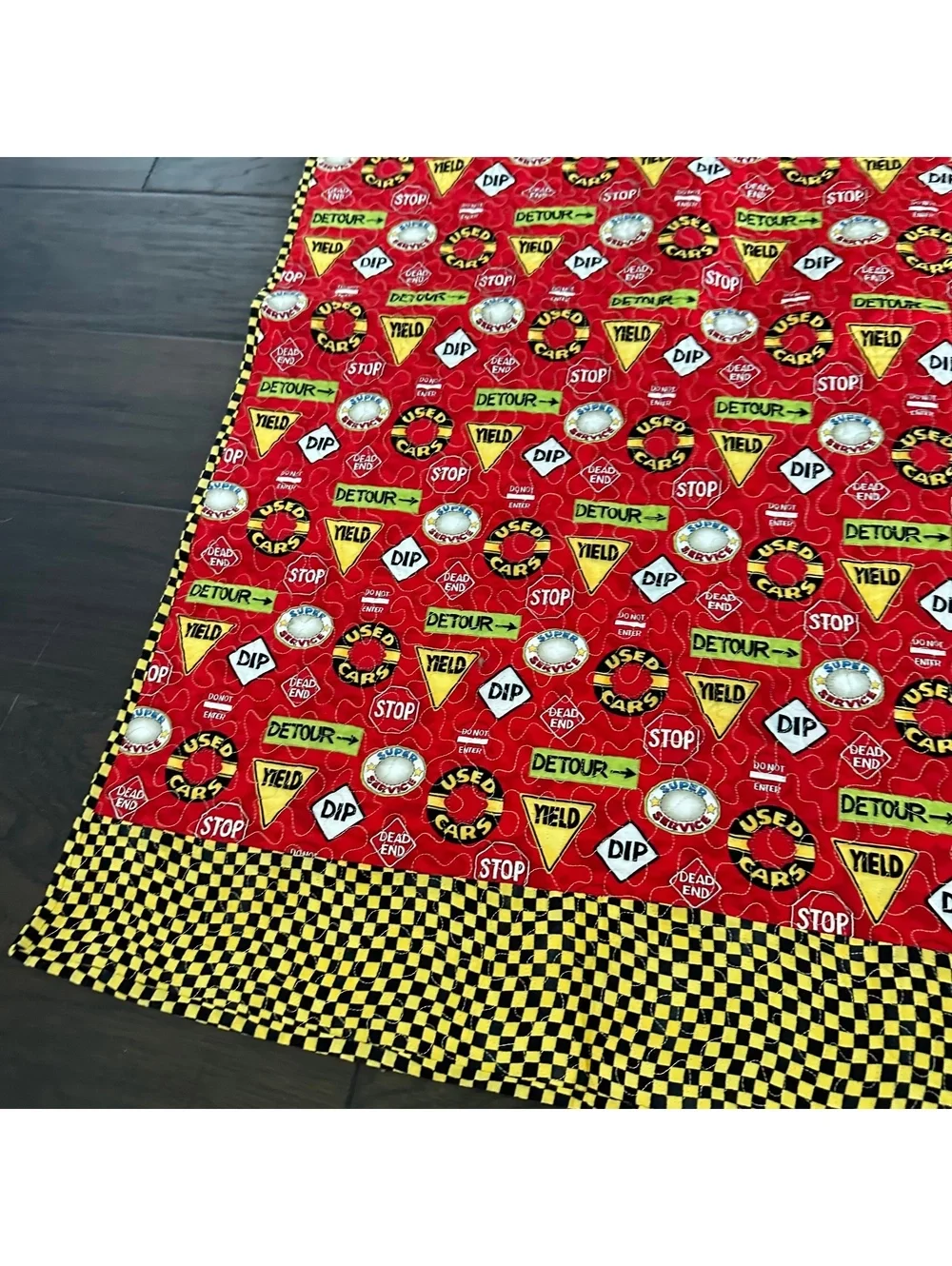 handmade Boys Cars Racing Track Quilt